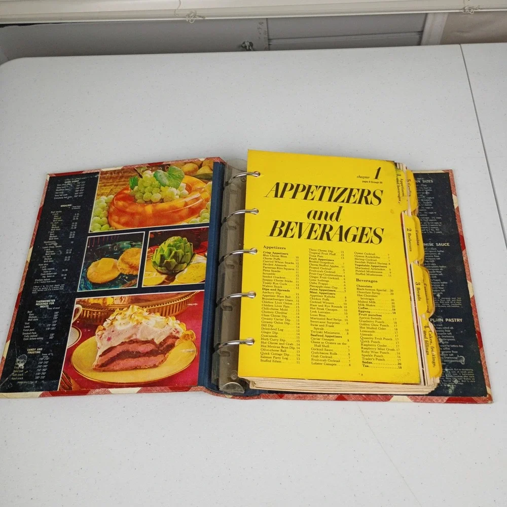 Vtg Better Homes and Gardens New Cook Book Red Gingham Binder Meredith 1960/1962